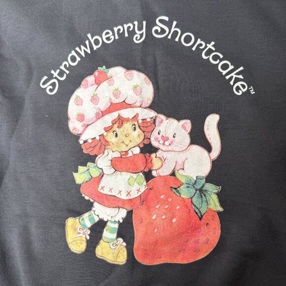 Strawberry Shortcake Long Sleeve Crew Neck Sweatshirt Dk Gray Size Small - Picture 6 of 6